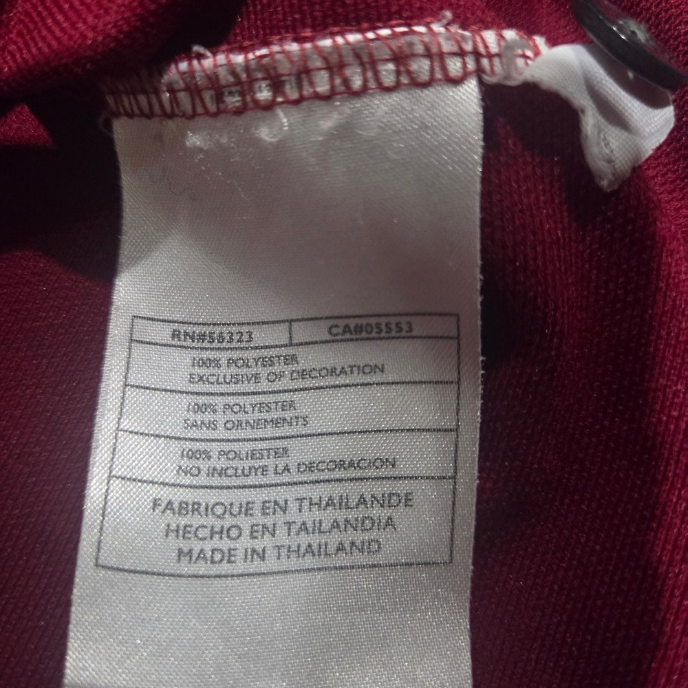 Nike Golf Mens Dri-FIT UV Polo Shirt Burgundy Red Large Short Sleeve Pique - Picture 4 of 8